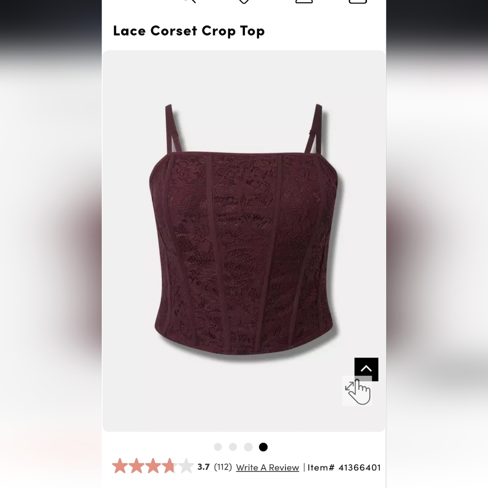 NWOT Torrid Lace Corset Top size 3